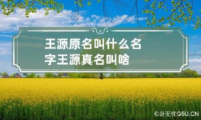 王源原名叫什么名字 王源真名叫啥