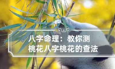 八字命理：教你测桃花 八字桃花的查法