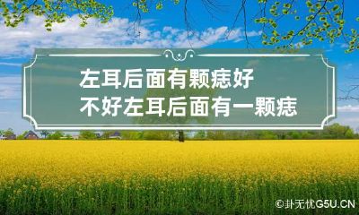左耳后面有颗痣好不好 左耳后面有一颗痣,它代表什么意思呢?