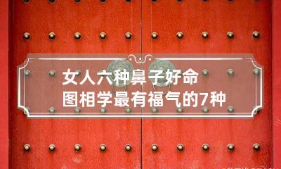女人六种鼻子好命图 相学最有福气的7种鼻子图片