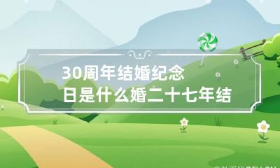30周年结婚纪念日是什么婚 二十七年结婚纪念日是什么婚