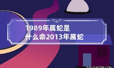 1989年属蛇是什么命 2013年属蛇的五行属性是什么