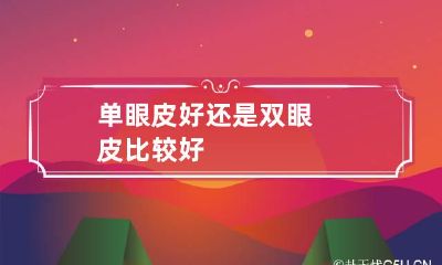 单眼皮好还是双眼皮比较好