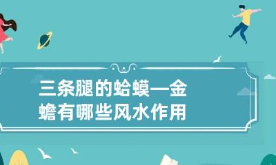 三条腿的蛤蟆—金蟾有哪些风水作用?