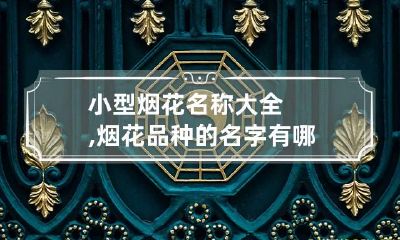 小型烟花名称大全,烟花品种的名字有哪些?如"架子烟花"