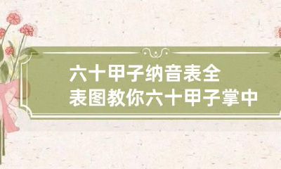 六十甲子纳音表全表图 教你六十甲子掌中快速记忆法
