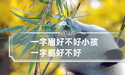 一字眉好不好 小孩一字眉好不好