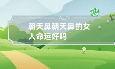 朝天鼻 朝天鼻的女人命运好吗