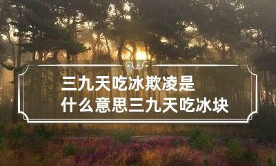 三九天吃冰欺凌是什么意思 三九天吃冰块歇后语