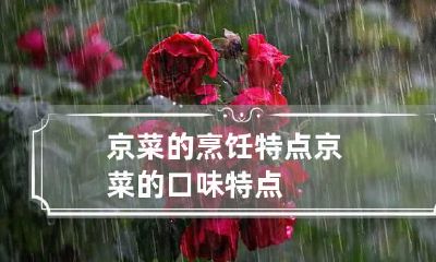 京菜的烹饪特点 京菜的口味特点