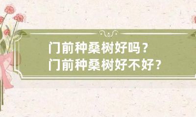 门前种桑树好吗？门前种桑树好不好？