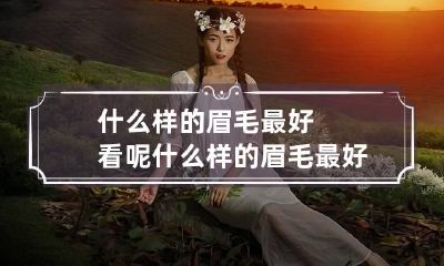 什么样的眉毛最好看呢 什么样的眉毛最好看?