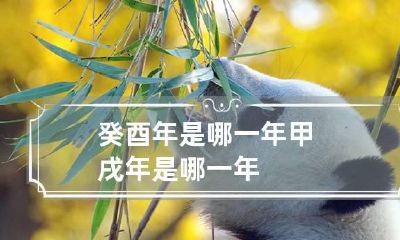 癸酉年是哪一年 甲戌年是哪一年