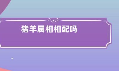 猪羊属相相配吗