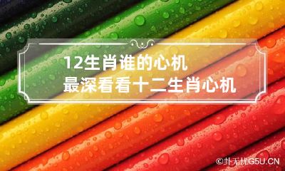 12生肖谁的心机最深 看看十二生肖心机排行榜