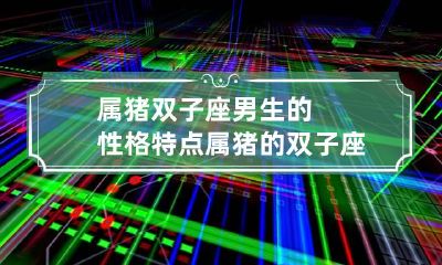 属猪双子座男生的性格特点 属猪的双子座男生命运