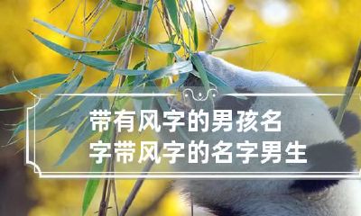 带有风字的男孩名字 带风字的名字男生