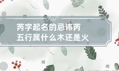 芮字起名的忌讳 芮五行属什么木还是火
