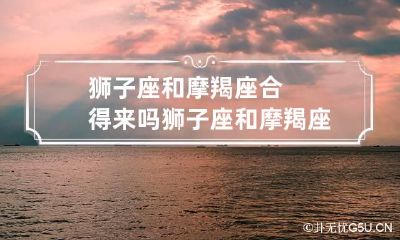 狮子座和摩羯座合得来吗 狮子座和摩羯座合得来吗?