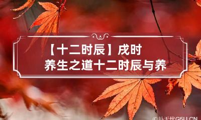【十二时辰】戌时养生之道 十二时辰与养生之道