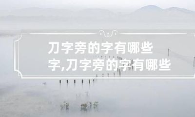 刀字旁的字有哪些字,刀字旁的字有哪些字