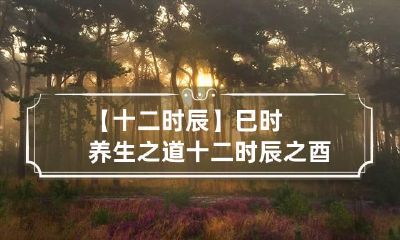 【十二时辰】巳时养生之道 十二时辰之酉时养生