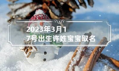 2023年3月17号出生许姓宝宝取名叫什么