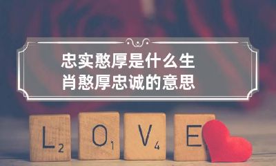 忠实憨厚是什么生肖 憨厚忠诚的意思