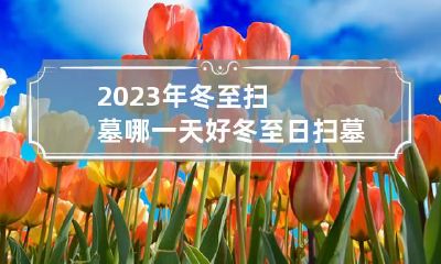 2023年冬至扫墓哪一天好 冬至日扫墓
