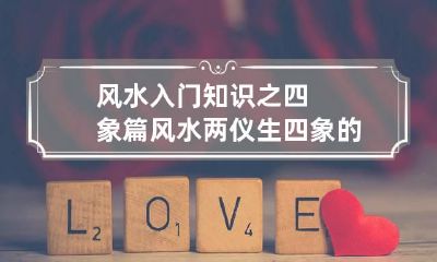 风水入门知识之四象篇 风水两仪生四象的四象是指