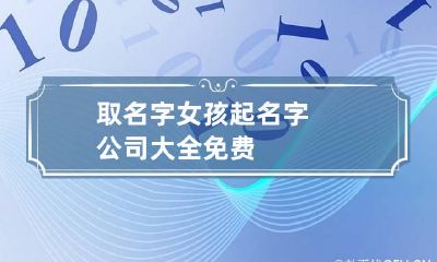 取名字女孩 起名字公司大全免费