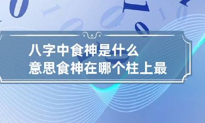 八字中食神是什么意思 食神在哪个柱上最好