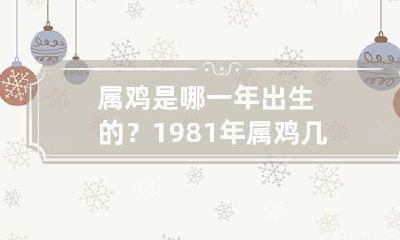 属鸡是哪一年出生的？ 1981年属鸡几月出生最好
