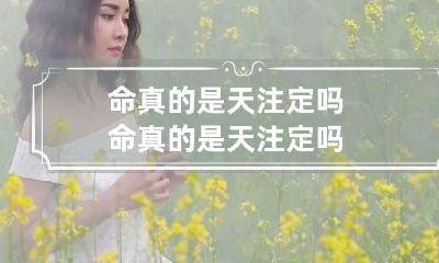 命真的是天注定吗 命真的是天注定吗?