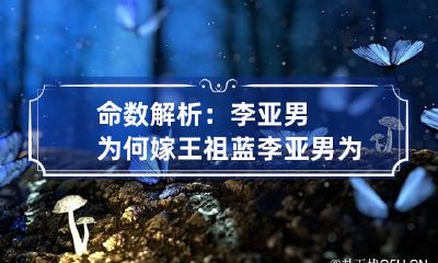 命数解析：李亚男为何嫁王祖蓝 李亚男为什么看上王祖蓝