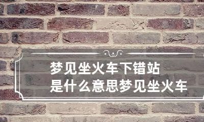 梦见坐火车下错站是什么意思 梦见坐火车坐错了中途下来了