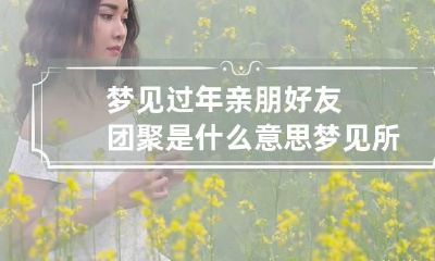 梦见过年亲朋好友团聚是什么意思 梦见所有亲戚朋友一起过年