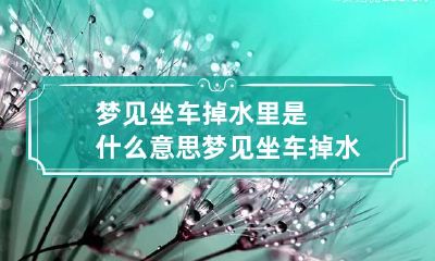 梦见坐车掉水里是什么意思 梦见坐车掉水里逃生了