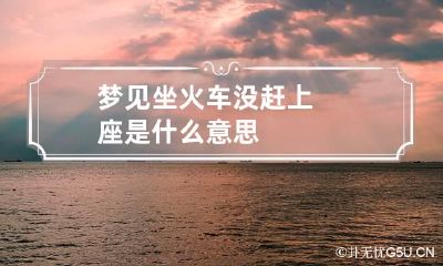 梦见坐火车没赶上座是什么意思