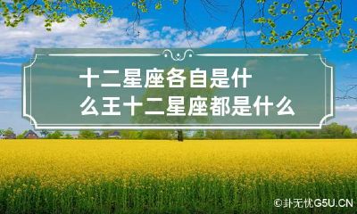 十二星座各自是什么王 十二星座都是什么王冠