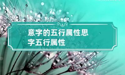 意字的五行属性 思字五行属性