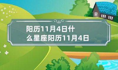 阳历11月4日什么星座 阳历11月4日是什么座