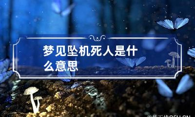梦见坠机死人是什么意思