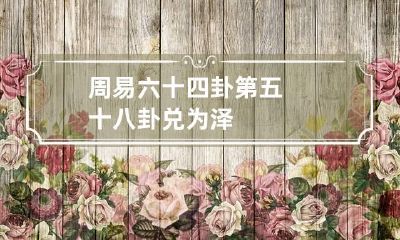 周易六十四卦第五十八卦 兑为泽