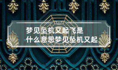 梦见坠机又起飞是什么意思 梦见坠机又起飞是什么意思呀