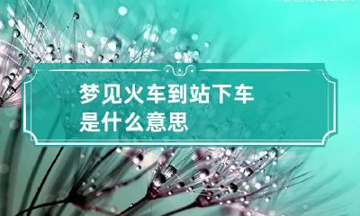 梦见火车到站下车是什么意思