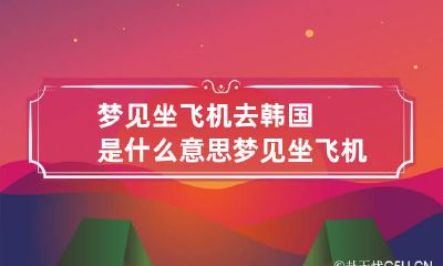 梦见坐飞机去韩国是什么意思 梦见坐飞机去外国好不好