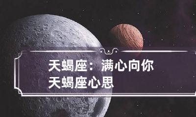 天蝎座：满心向你 天蝎座心思