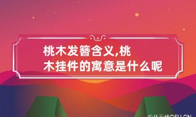 桃木发簪含义,桃木挂件的寓意是什么呢?