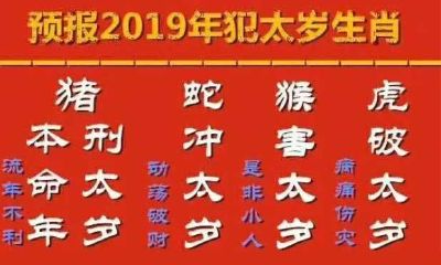 2019年犯太岁生肖转运避厄大支招！